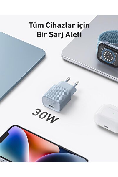 Anker 511 Nano Usb-c 30w Şarj Cihazı Siyah - A2337
