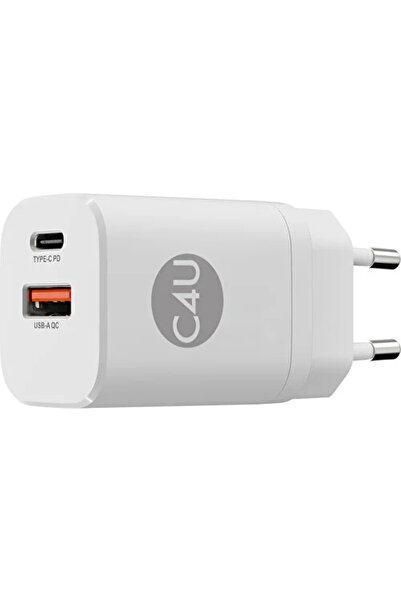 Case 4U Type-C + USB-A Çıkışlı 30W Akım Korumalı iPhone ve Android Uyumlu Hız...