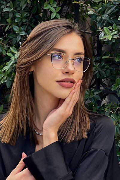 FALAN EYEWEAR Lou Kadın Blue Block Gözlük Silver-Siyah