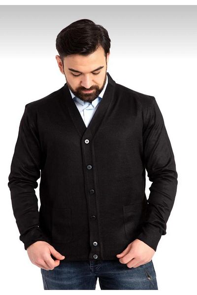 MERY FASHİON Ανδρική εποχιακή λεπτή πλεκτή ζακέτα Dad