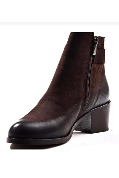 Venüs 1950925K Γνήσιες γυναικείες μπότες με τακούνι από δέρμα Nucuk