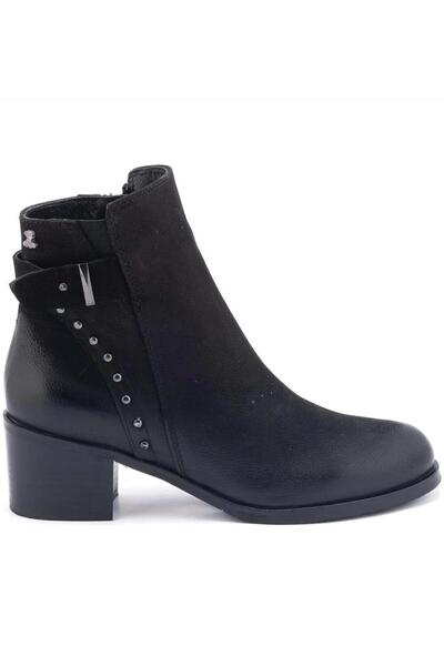 Venüs 1950925K Γνήσιες γυναικείες μπότες με τακούνι από δέρμα Nucuk