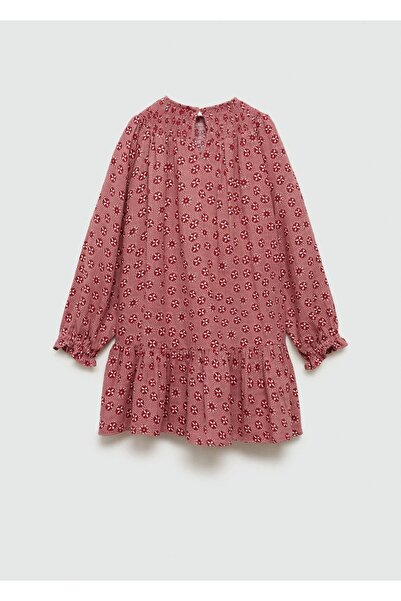 MANGO Kids Çiçekli Pamuklu Elbise
