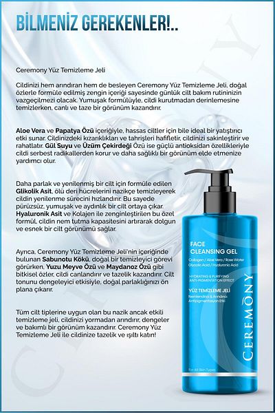 Ceremony Moisturizing & Purifying & Antipigmentation Effect Facial Cleansing Gel 400 ml Nivea 100 M