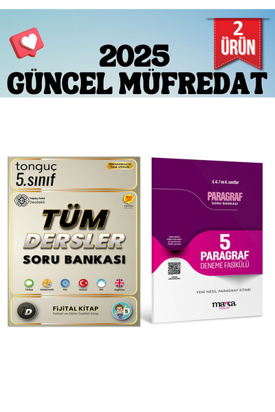 Tonguç Yayınları 2025 Güncel Müfredat 5. Sınıf Tüm Dersler Soru Bankası Fijit...