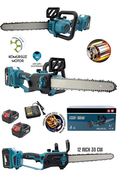 SCHUTZENGER GERMANY ÇOK Güçlü Çift Akülü Şarjlı Testere Ağaç Odun Dal Kesme M...