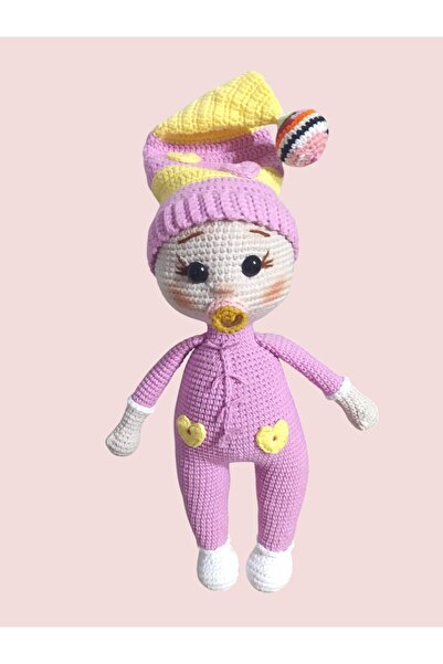 Kids Amigurumi Organik el yapımı oyuncak Emzikli Bebek