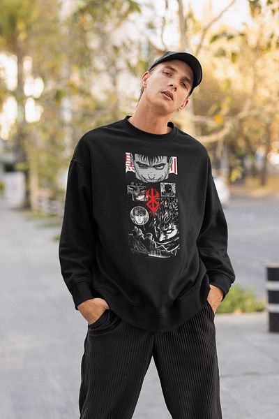 SEVBANO Anime Berserk Printed Unisex Oversize Sweatshirt
