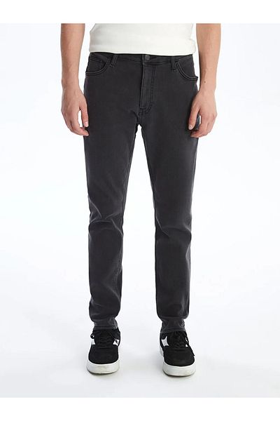 LC Waikiki LCW Jeans Anthracite 750 Slim Fit Χειμερινό Ανδρικό Τζιν Παντελόνι με Fleece Inside