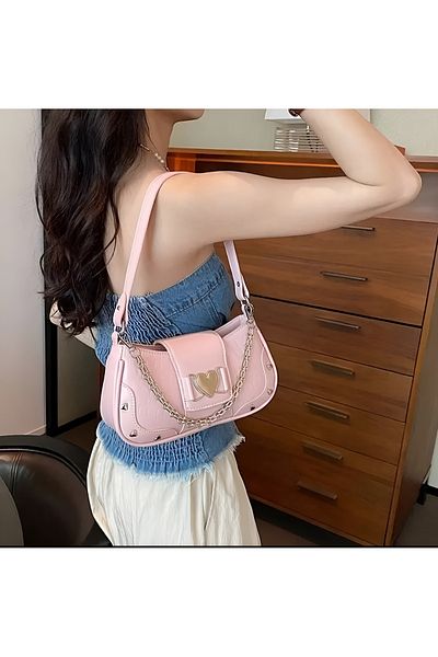 Global Pink Suni Leather Imported Bag
