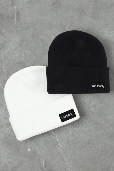 Moibody Prémiový 2dílný akrylový baret - Black Ecru