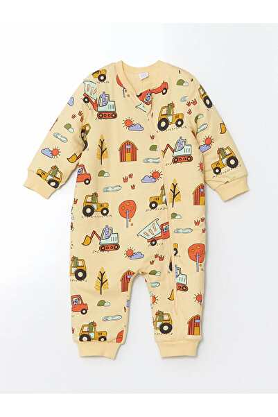 LC Waikiki LCW ECO Turuncu Bisiklet Yaka Uzun Kollu Erkek Bebek Tulum