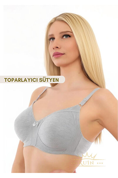 KUIN Γυναικείο Σουτιέν Συλλογής Βαμβακερό Χτενισμένο Βαμβακερό Μεγάλο Μέγεθος
