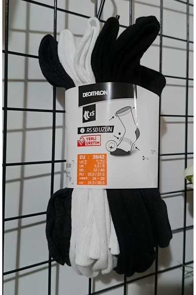 Decathlon 5 пар rs 50 high Тенісні шкарпетки з довгим халявою