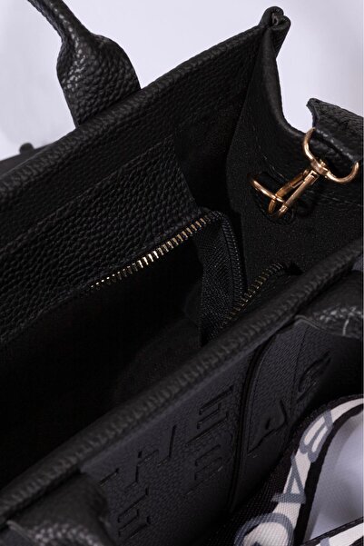 MUJGAN Women's the Totebag Black Hand and Cross Medium Shoulder Bag