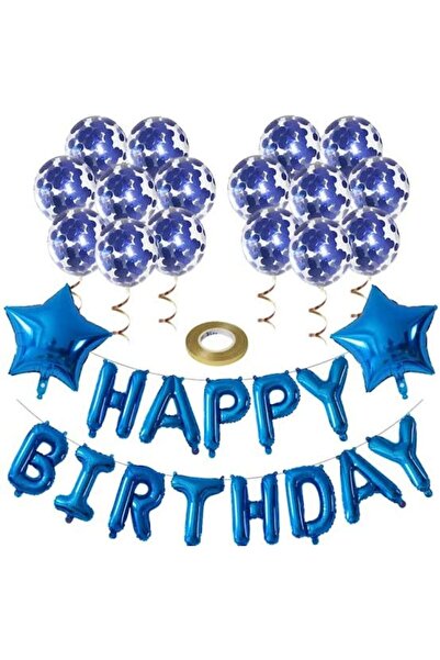 DÜVENCİ TİCARET ΔΙΑΦΑΝΕΣ ΜΠΑΛΟΝΙ HAPPY BIRTHDAY ΣΕΤ ΜΠΑΛΟΝΙ ΦΟΙΛΟ