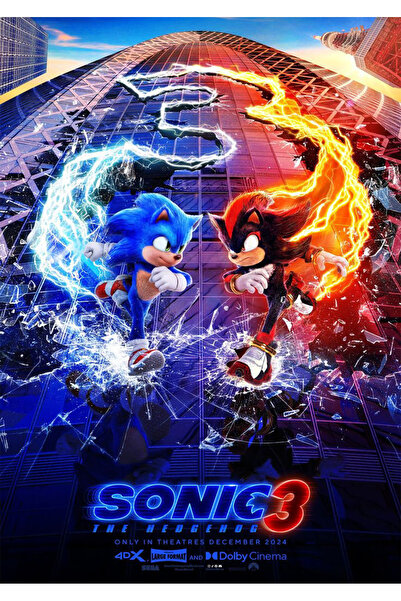 512 STORE Sonic 3 Film Afiş Poster 30x42 Çerçevesiz