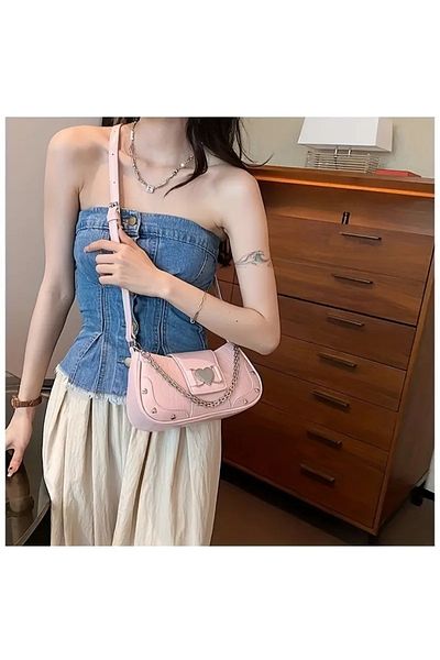 Global Pink Suni Leather Imported Bag