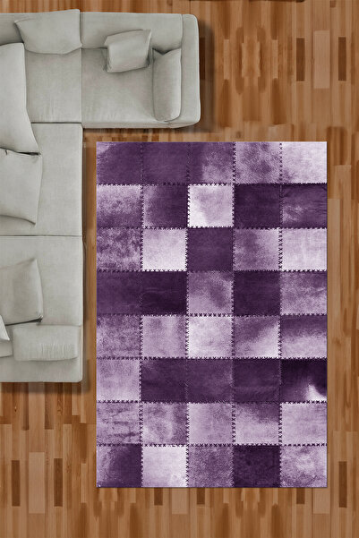Viyana Home Dijital Baskılı Kaymaz Taban Yıkanabilir Patchwork Desen Yolluk M...