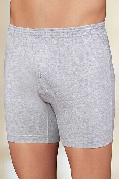 Tutku Ανδρικό χτενισμένο βαμβακερό κουμπιά Boxer Grey Μονό Πακέτο