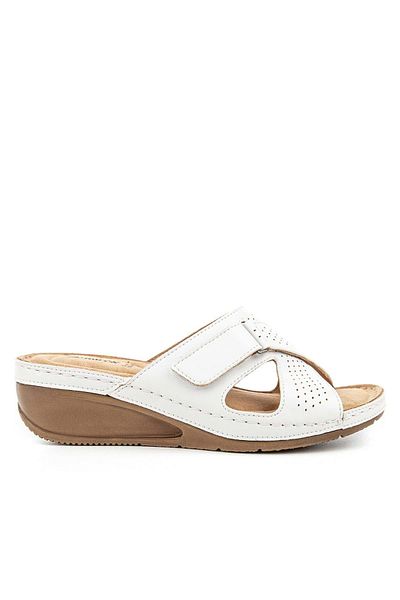 Muya White Duro Anatomical Sole Heeled Women's Slippers