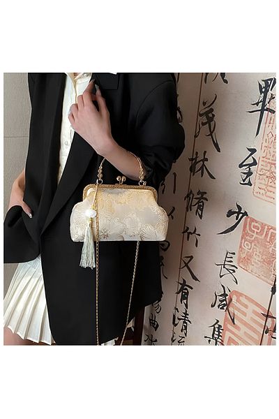 Global Flower Pattern Vintage Chain Bag