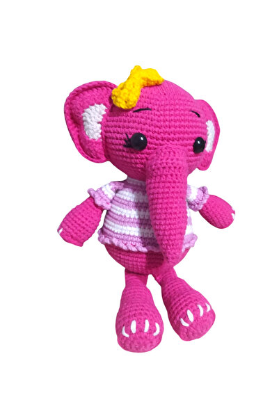 Amigurumi Organik el yapımı oyuncak  Pembe Fil Bebek