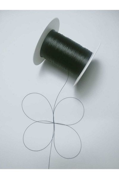 Eskişehir hobi sanat 200 μέτρα Μαύρο Χρώμα 0,3 mm Λεπτό σχοινί χάντρας προσευχής