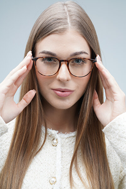 LOOKUP NEW Paul Leopard Clear Round Oval Tr90 Women Men Unisex Blue Screen Goggles Eyewear