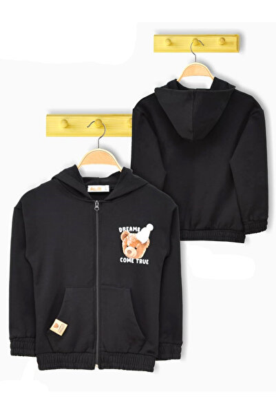 Dijitex AYICIK BASKILI KAPŞONLU SWEATSHIRT