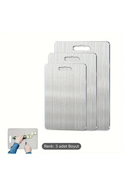Stainless Art 3’ lü Paket Paslanmaz Çelik Arka Yüzey Silikonlu Mutfak İçin Et...