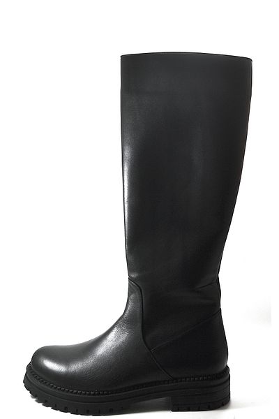 Onlo Ayakkabı Дамски ботуши Onlo Shoes MK.023 от естествена кожа, черни, с дебела подметка