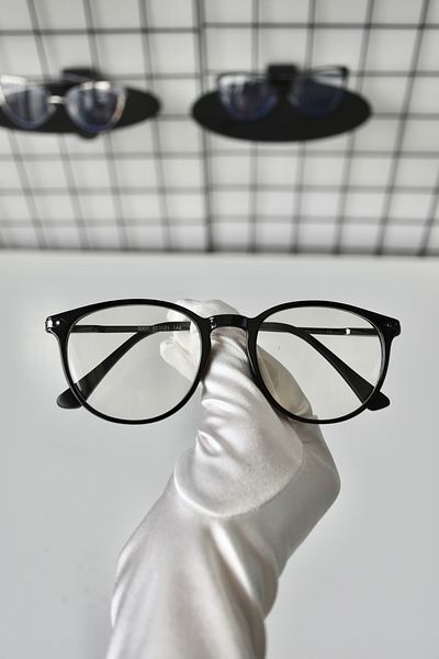 LOOKUP NEW Paul Black Clear Round Oval Tr90 Women Men Unisex Blue Screen Goggles Eyewear