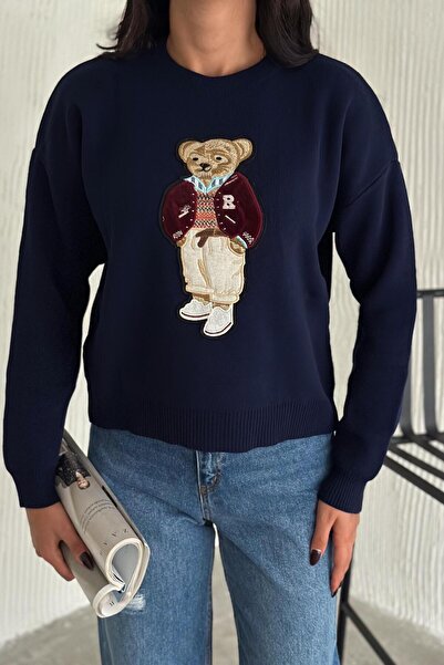 ZISHAN Dámský pletený svetr Teddy Bear Model V2 – standardní velikost