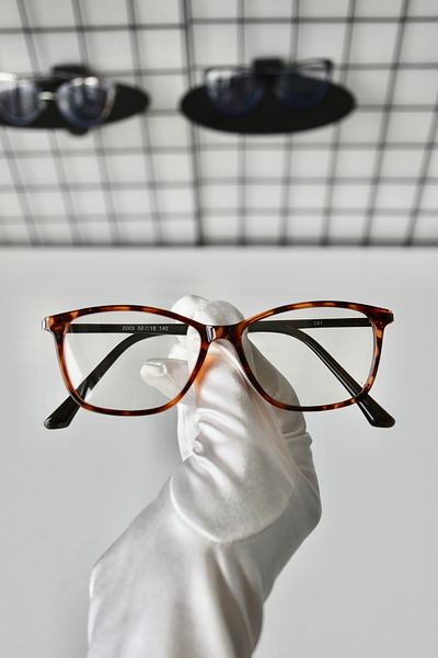 LOOKUP NEW Roger Leopard Pattern - Unisex Black Clear Blue Cat Eye Tr90 Glasses
