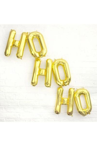 asöy Christmas Ornaments Ho Ho Ho Gold Balloon Christmas Foil Balloon 6 Pieces 2025 Happy New Years