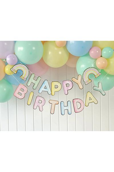 Öztürkpartievi Χαρούμενα γενέθλια Macaron Banner