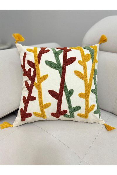 ŞENER HOME Decorative Punch Throw Pillow Cover