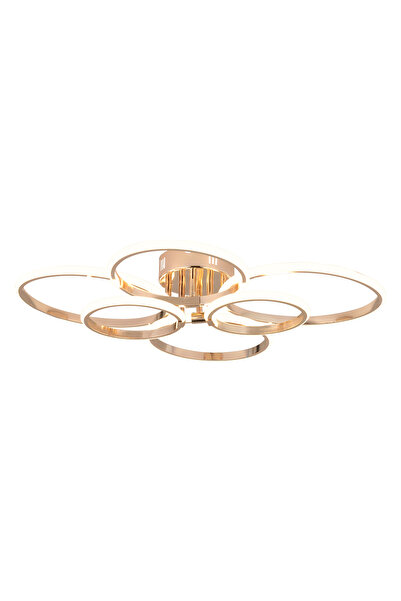 bordolux Pl 02 6 Model Gold 3 Renkli Salon Ve Oturma Odası Için Ideal Alüminyum Avize, 75x10