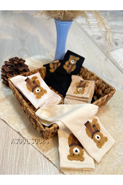 ASGÜL SOCKS Комплект колежански чорапи с принт на мечета 4 чифта