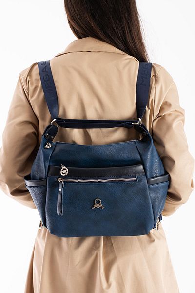 H&D COLLECTİON Piele moale 8 compartimente atât rucsac cât și geantă de umăr 645