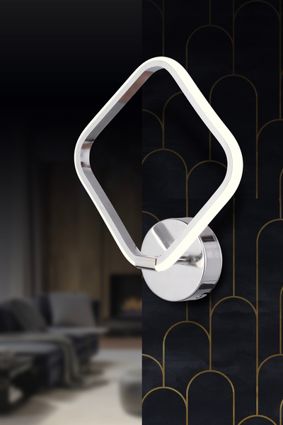 bordolux Pl 01 Model Krom 3 Renkli Koridor Ve Mutfak Için Ideal Aplik Alüminyum Avize, 25x25