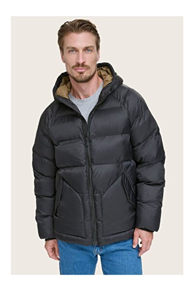Dockers Recycled Puffer Parka Siyah Mont