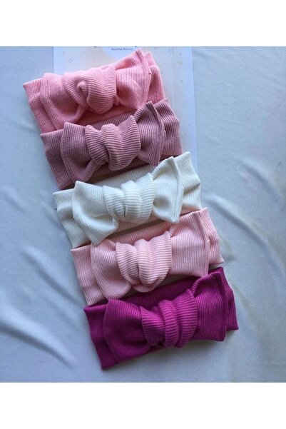 MyHubi 5-Piece Combination Handmade Rib Baby Girl Bandana