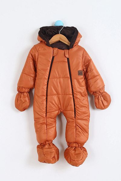 MAİBELLA Cold-Proof Hooded Baby Onesie - 100% Cotton, Winter, Girl Boy Astronaut Cosmonaut