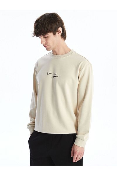 LC Waikiki Ανδρικό φούτερ LCW - Crew Neck, μακρυμάνικο, εμπριμέ