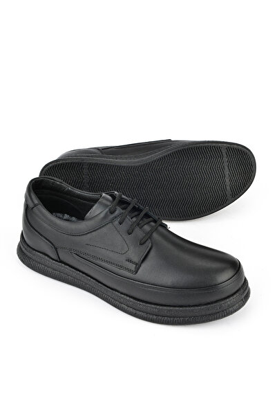 Ziya Чоловічі зручні черевики з натуральної шкіри - 14310ZCL04 Чорні