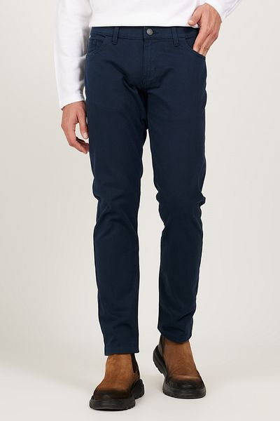 ALTINYILDIZ CLASSICS Εύκαμπτο βαμβακερό ανδρικό Navy Blue Slim Fit Slim Fit με 5 τσέπες