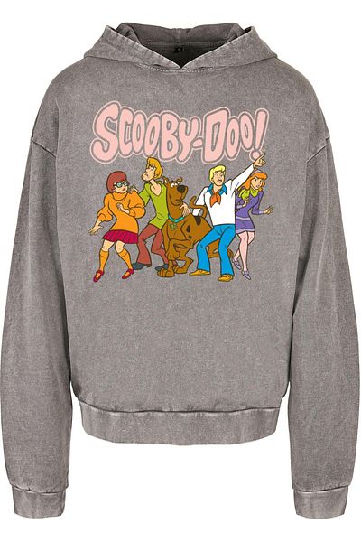 ABSOLUTE CULT Scooby Doo - Core Group – Übergroßer Kapuzenpullover mit Acid-Waschung