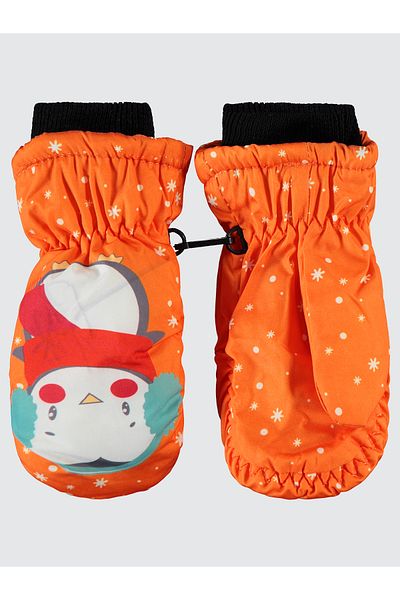 Kitti 2-5 Years Old Girl's Orange Gloves